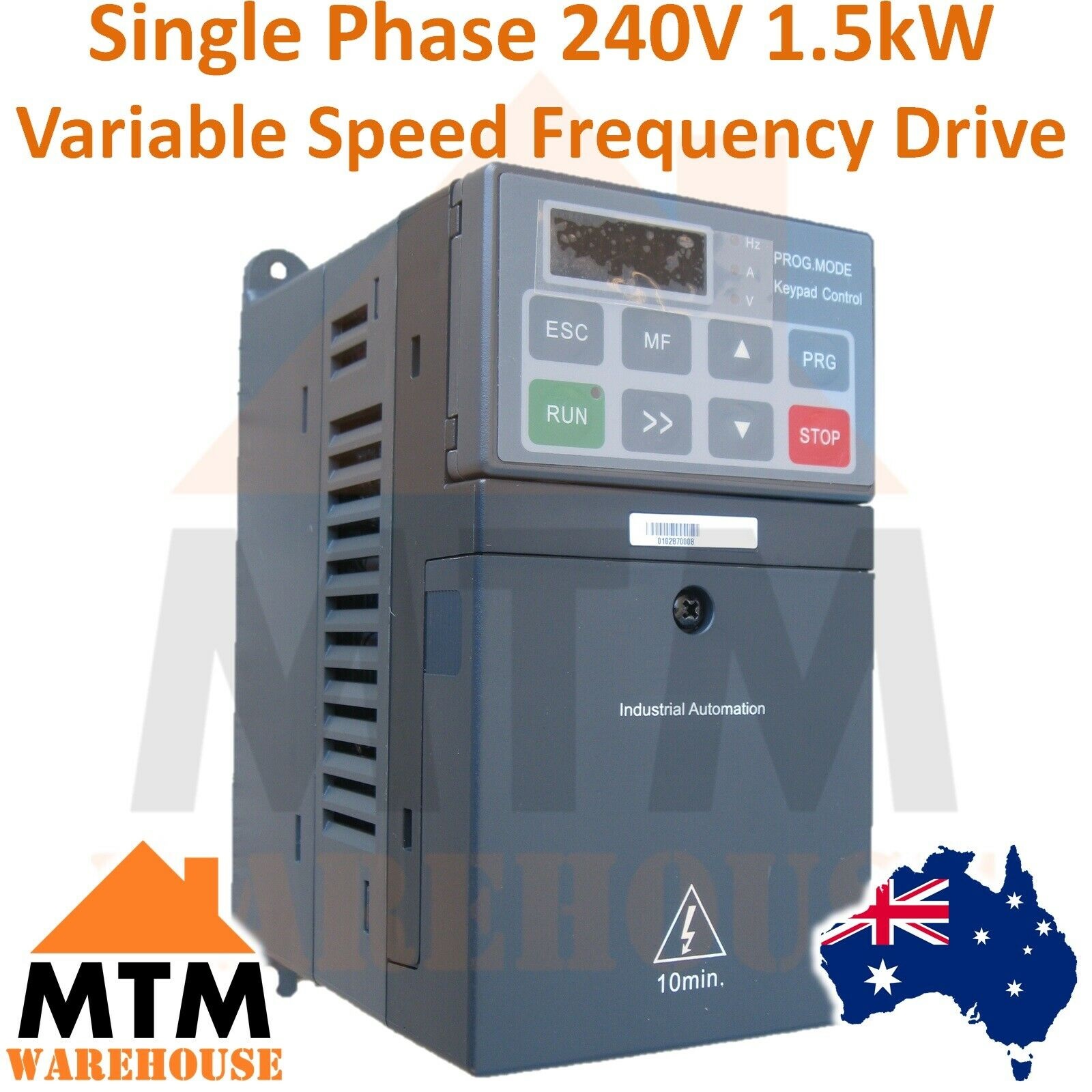 1.5kw/2HP 240V AC Single Phase Variable Frequency Drive IP65 Inverter VSD VFD