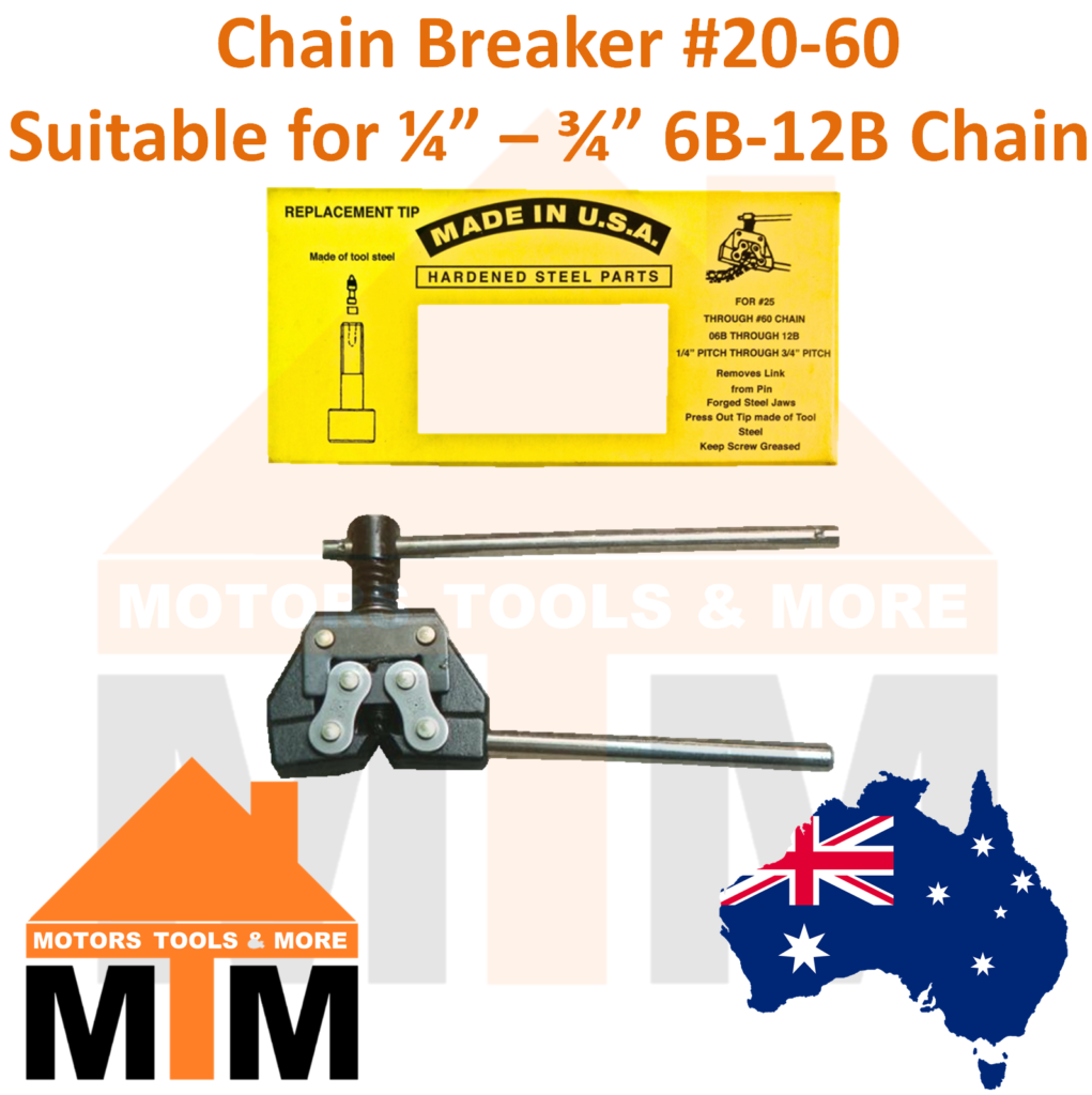 Chain Breaker #20-60 Suitable for 1/4”-3/4” 6B-12B Chains – MTM Warehouse