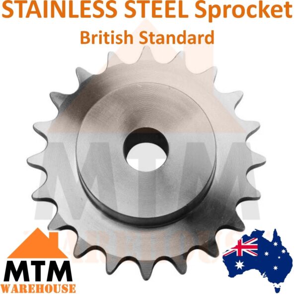 Stainless Steel SS Pilot Bore Sprocket British Standard Any Size - Image 2