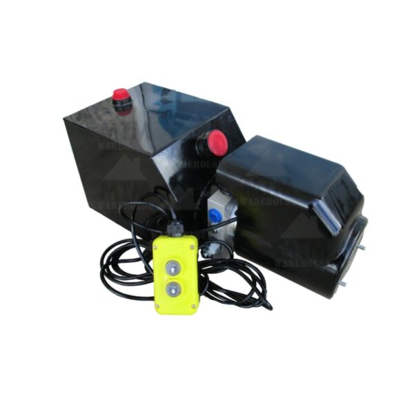 12V DC Hydraulic Power Pack for Tipper / Tail Gate 8L Square Tank with Cover