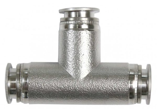 10 x SS Push in Air Fitting Equal Union Tee T Stainless Steel Pneumatic Ten Pack