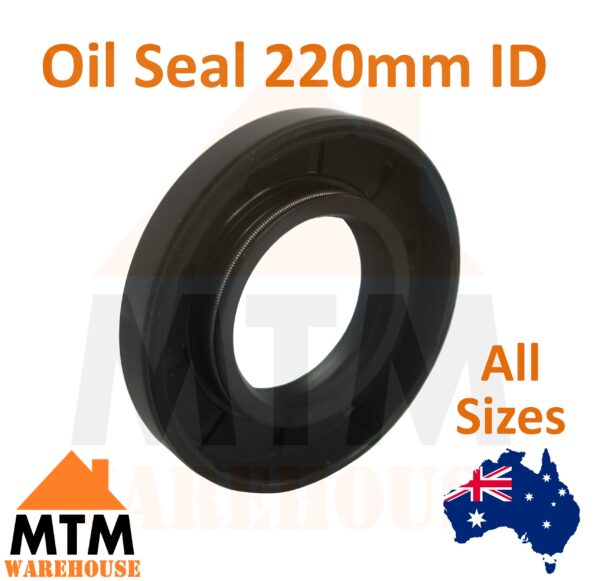 Oil Seals 220mm ID Many Sizes Double Twin Lip Spring TC Gearbox Motor - Image 2