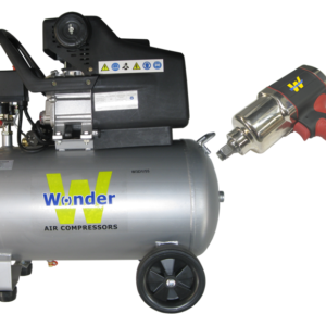 WONDER 3HP 240v Air Compressor Direct Drive 7 CFM 198L/min 50L Tank - 1/2" Composite Impact Wrench