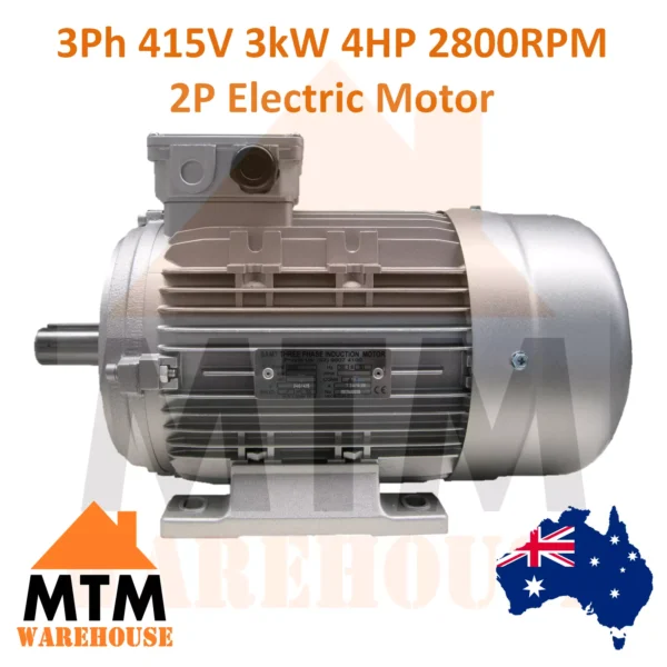 3 PH Three Phase Electric Motor 415V 3kW 4HP 2800rpm 2 Pole IMB3 - Image 2