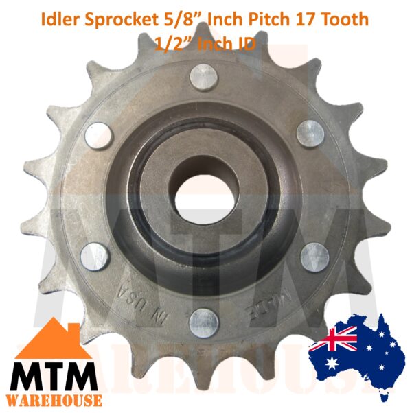 Idler Sprocket 5/8” Inch Pitch 17 Tooth 1/2” Inch ID - Image 2