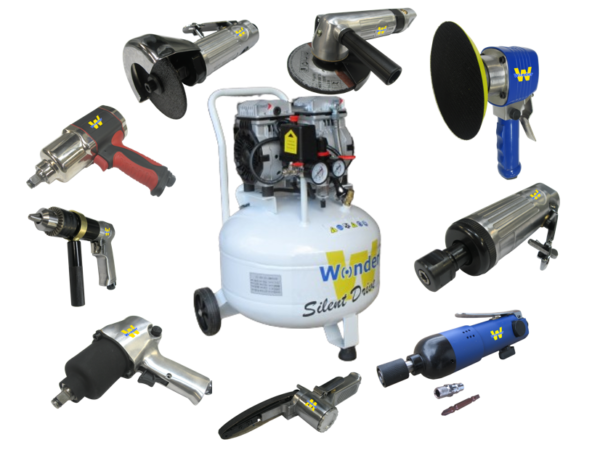WONDER 1.5HP 1100W Oil Free Oil Less Silent Quiet Air Compressor 6.7 CFM 30L Tank Packages