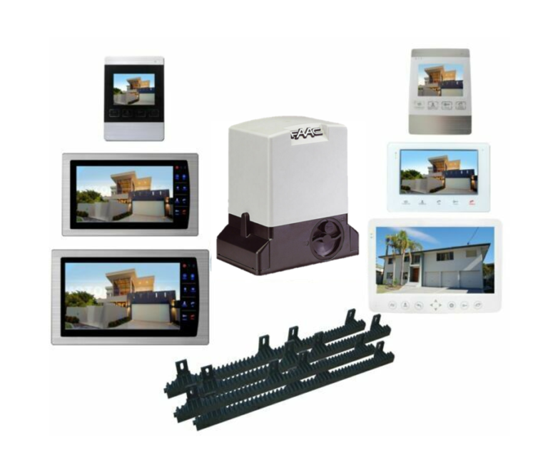 FAAC 740 Gearmotor Automatic Slide Gate Motor Opener Kit 500 kg Intercom Kit
