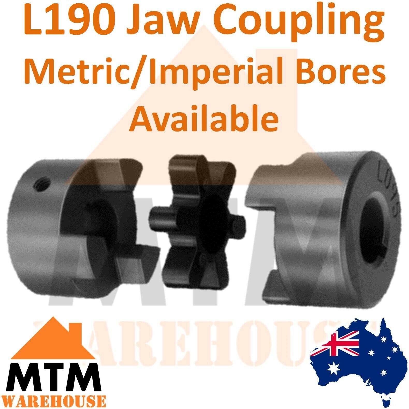 190 Jaw Coupling 28 30 32 35 38 40 42 45 48 50 55 60mm 1 3/8" 1 1/2" 1 5/8" 2" - Image 2