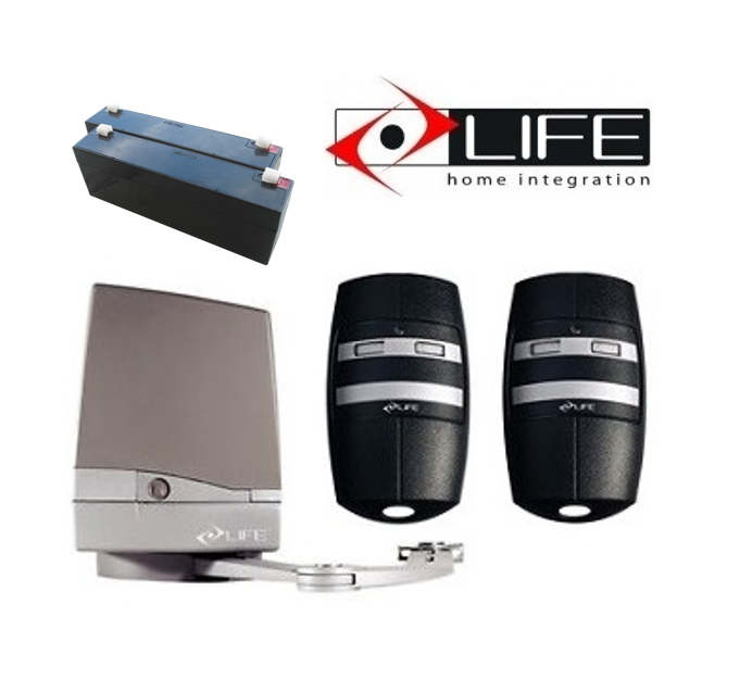 LIFE ARMOR AR024 Automatic Single Swing Gate Motor with 24V Battery Back Up Kit