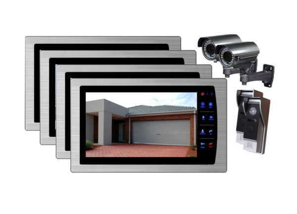 NEW EDITION 10” inch Colour Video Door Phone Doorbell Intercom Camera Kit Silver - Image 2