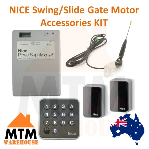 NICE Swing / Slide Gate Motor Accessories Kit - Battery, Photocell, Keypad etc - Image 2