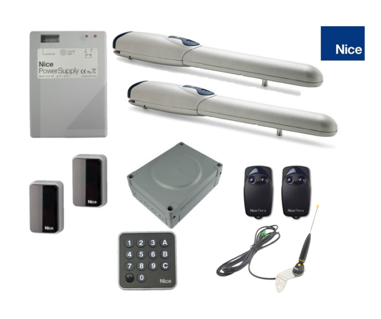 NICE WINGO 3524 Single Double Swing Gate Motor With Complete Accessories KIT