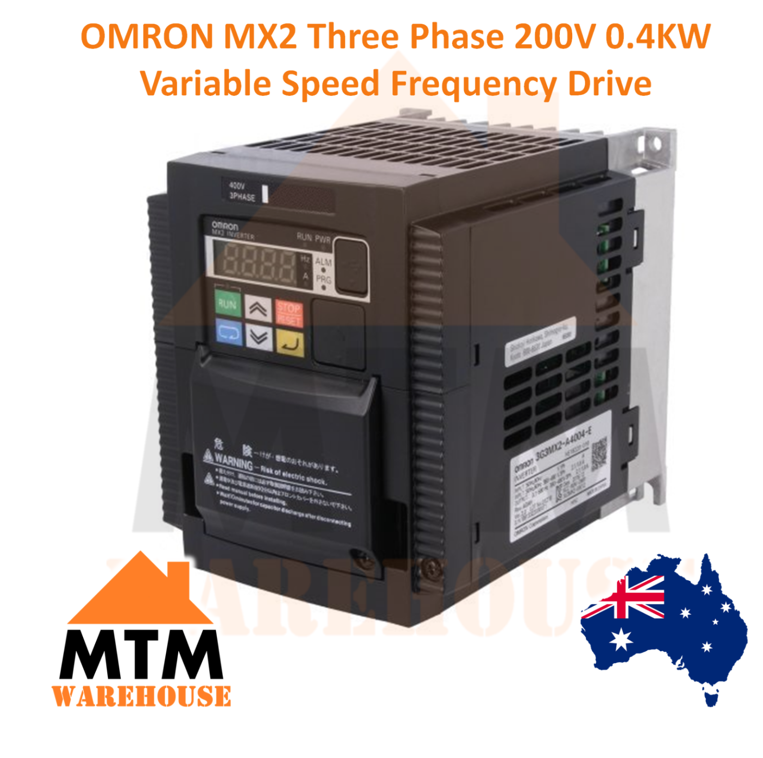OMRON MX2 Three Phase 200V 0.4KW VSD VFD Variable Speed Frequency Drive ...