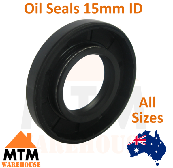 Oil Seals 15mm ID Many Sizes Double Twin Lip Spring TC Gearbox Motor - Image 2