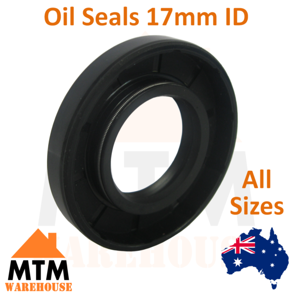 Oil Seals 17mm ID Many Sizes Double Twin Lip Spring TC Gearbox Motor - Image 2