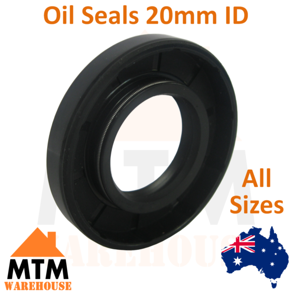 Oil Seals 20mm ID Many Sizes Double Twin Lip Spring TC Gearbox Motor - Image 2
