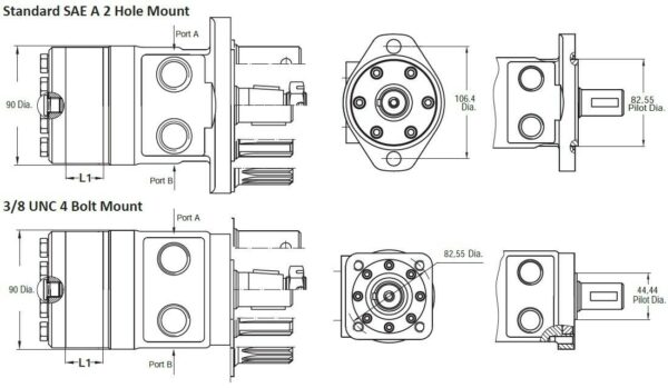 Orbital Hydraulic Motor SDH200 Interchangeable with Parker TB - Image 8
