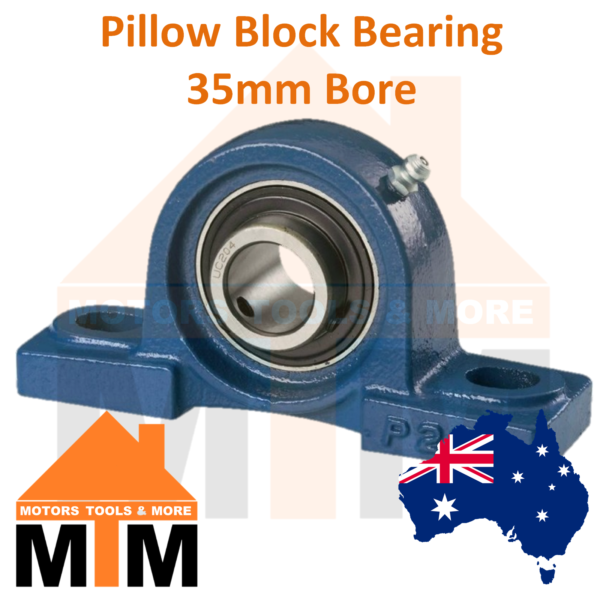 Pillow Block Bearing Self Aligning Bottom Foot Mount Housing 35mm Bore - Image 2