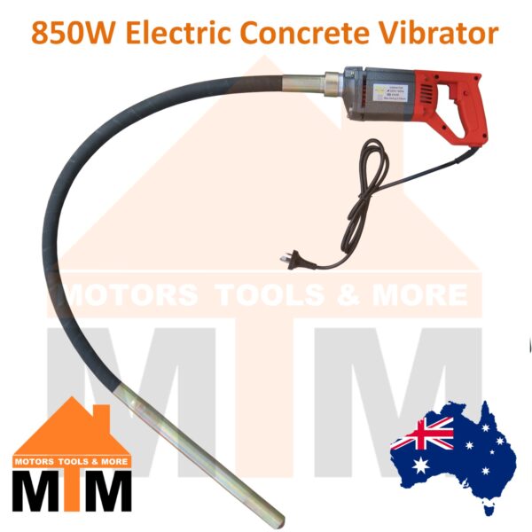Portable Electric Concrete Vibrator 850W Steel Shaft Professional Tool Hose - Image 3