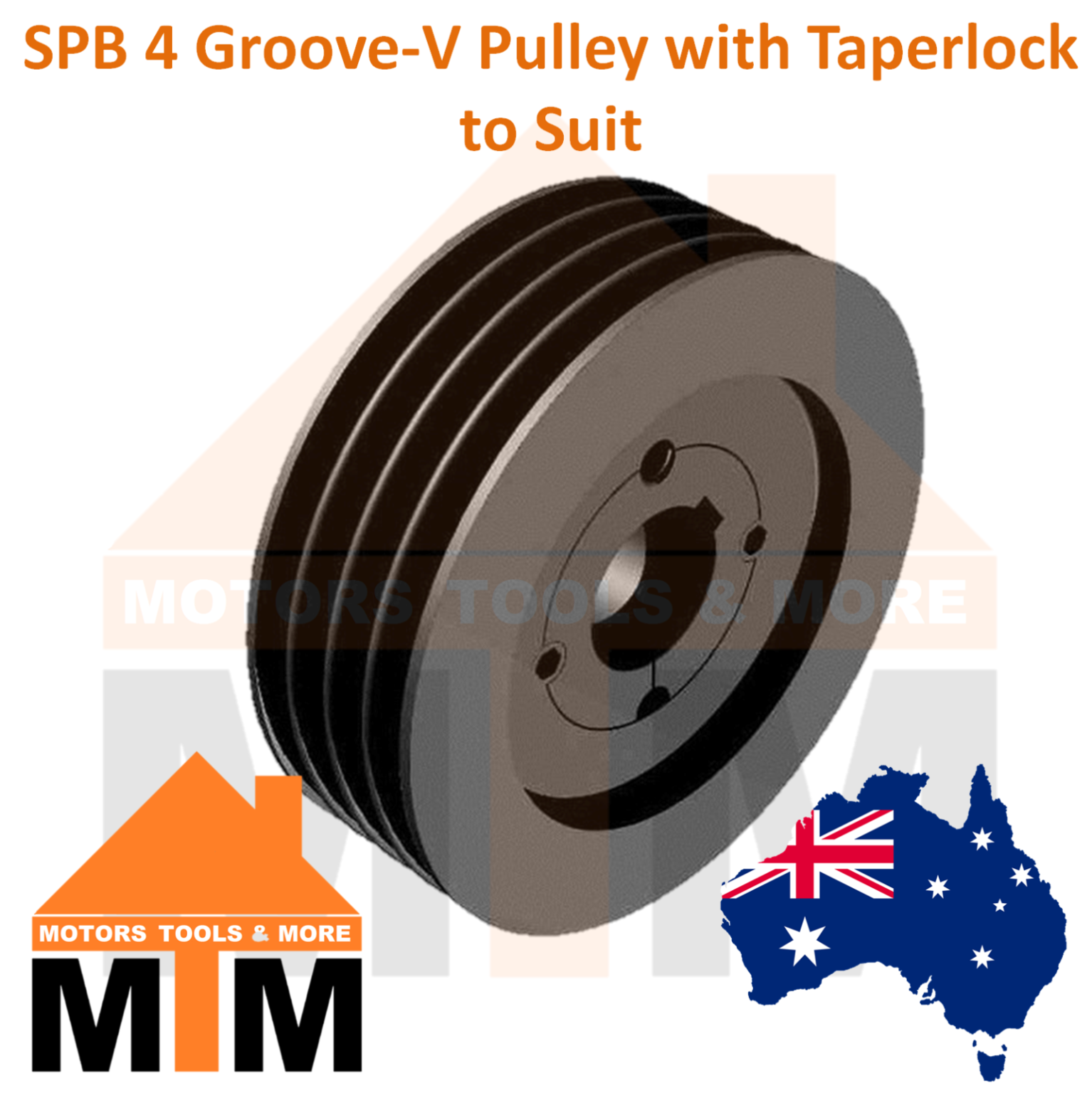 SPB B-section 4 Groove V Belt Pulley w/ taper lock to suit – MTM Warehouse