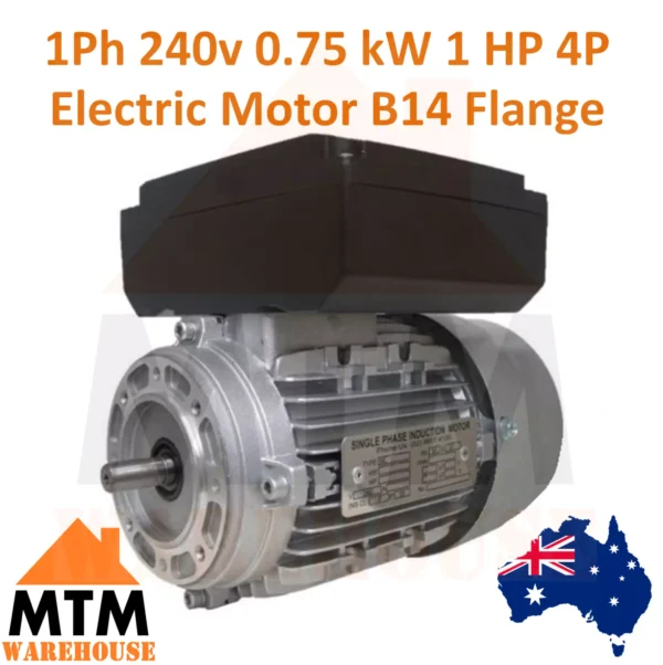 Single Phase 1Ph 0.75kW 1HP 1400rpm 4 Pole Electric Motor - Image 10