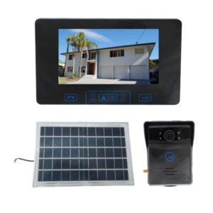 Solar Battery Powered Wireless 7” Inch Colour Video Door Phone Doorbell Intercom