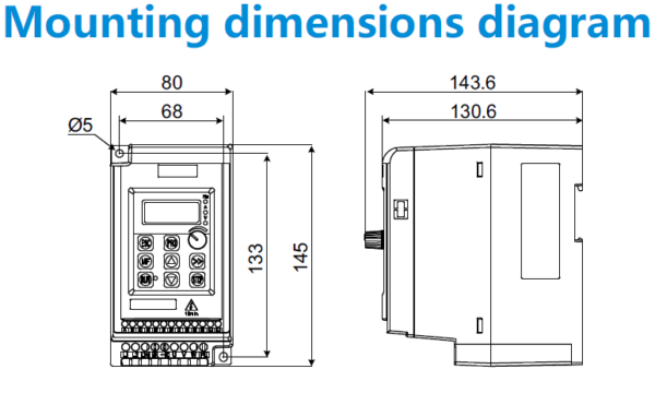 HD71 Three Phase 0.37 0.75 1.5KW VSD VFD Variable Speed Frequency Drive Inverter 450V - Image 4