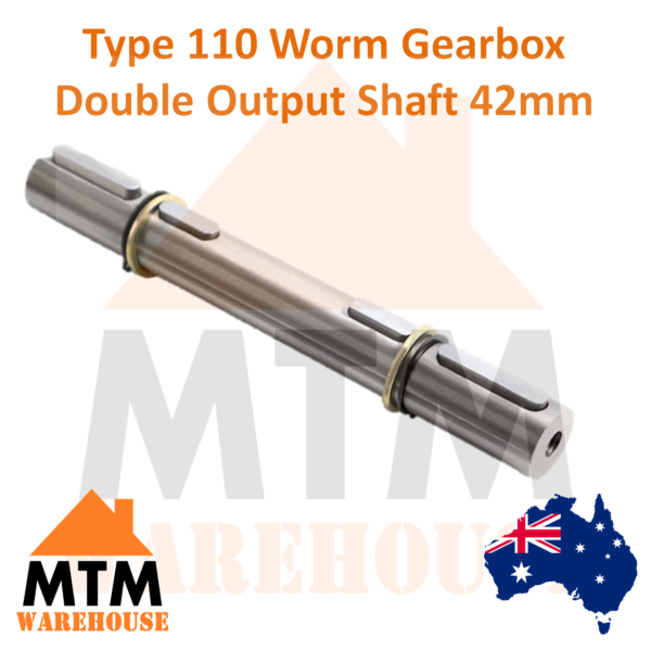 Type 110 Worm Gearbox Double Output shaft 42mm - Image 2