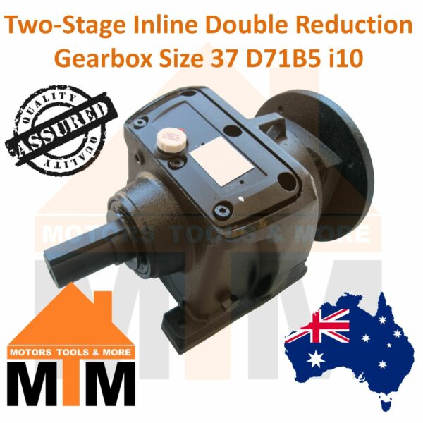 Type 2R37 Gearbox Helical Inline Gearbox Reducer i10 D71B5 Ratio 1:10 Reduction - Image 2