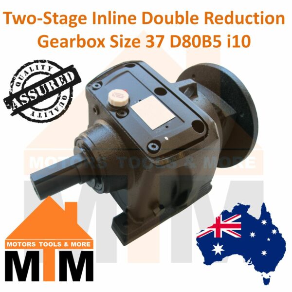 Type 2R37 Gearbox Helical Inline Gearbox Reducer i10 D80B5 Ratio 1:10 Reduction - Image 2