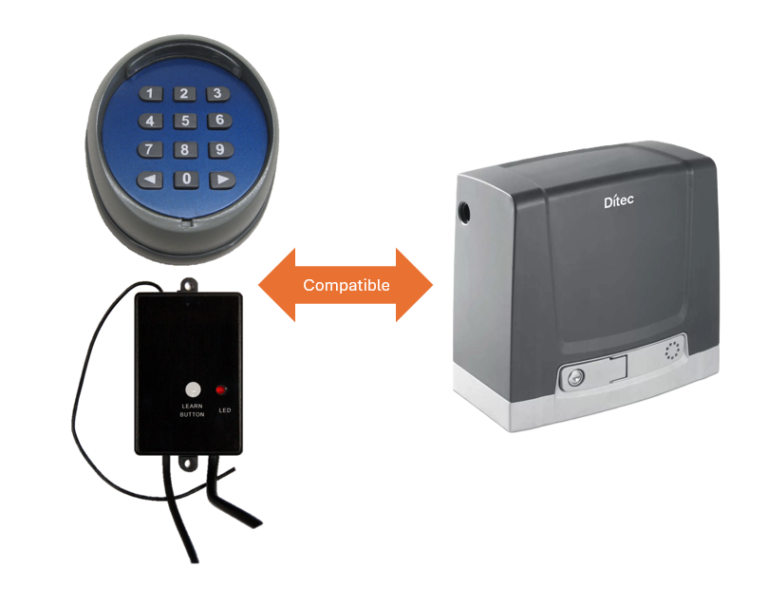 Wireless Keypad Number Entry Access with Receiver Compatible with Ditec NeoS