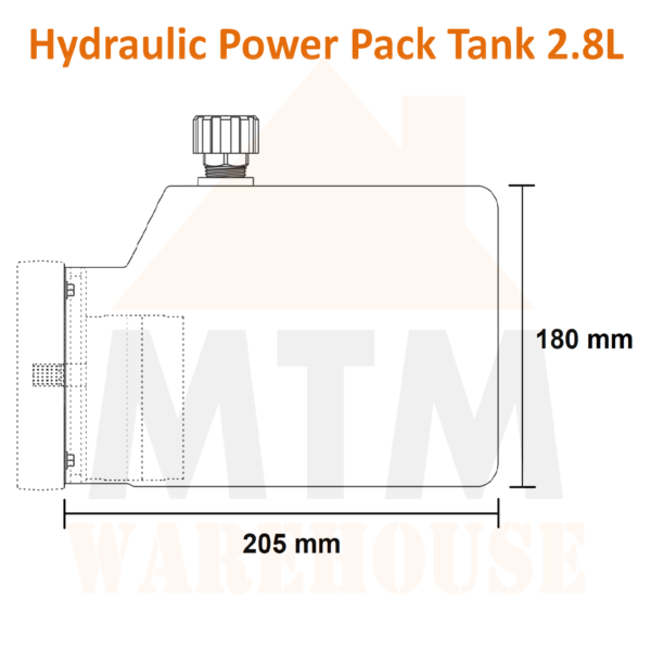 Hydraulic Power Pack Tank (2.8L, 3.6L & 4.4L) Capacity - Image 3