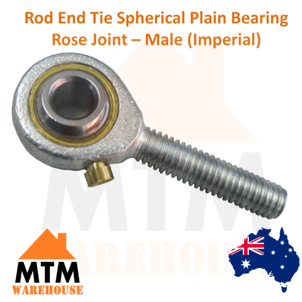 Rod End Tie Spherical Plain Bearing Rose Joint - Male Imperial - Image 2