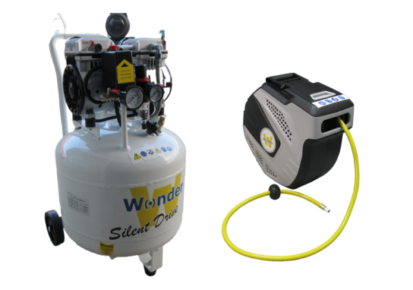Wonder 50L Vertical 1500W 2HP 240/50Hz 50L 8.8 CFM Vertical W/ Filter + Hose Reel