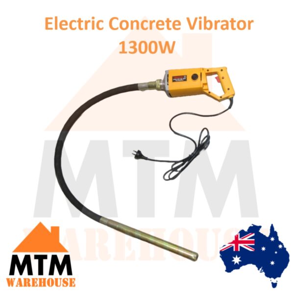 Wonder Electric Concrete Vibrator 1300W Steel Shaft Tool Hose Portable Motor - Image 2