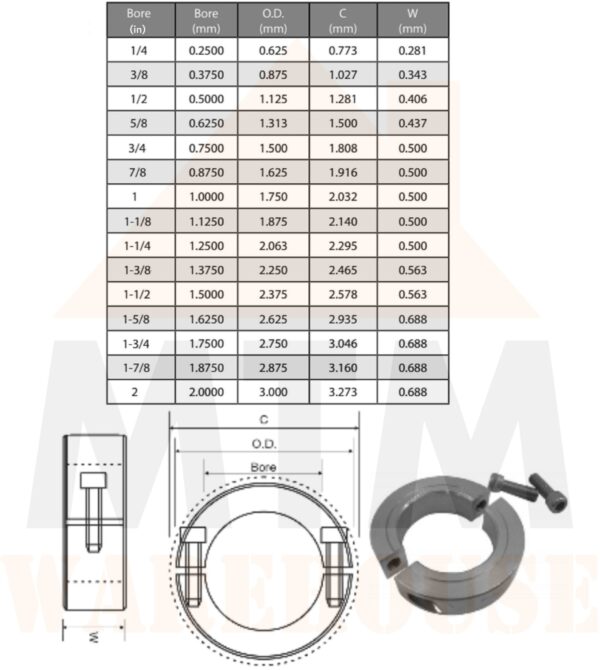 IMPERIAL Shaft Collar 2 Piece Split Type - Image 3