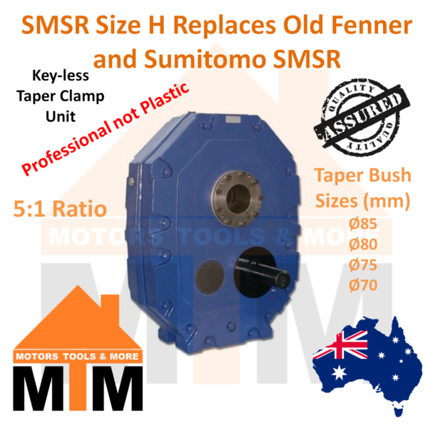 SMSR Shaft Mounted Speed Reducer Size H Replace Fenner Sumitoto All Ratio - Image 2