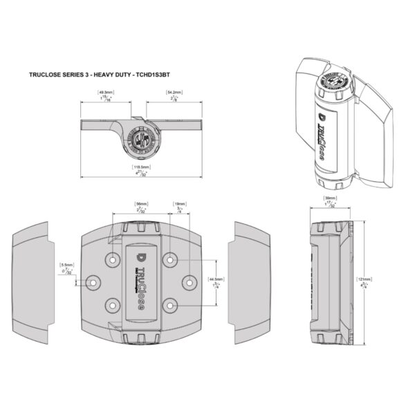 D&D Truclose S3 Heavy Duty Self Closing Hinges (Pair) - Image 5