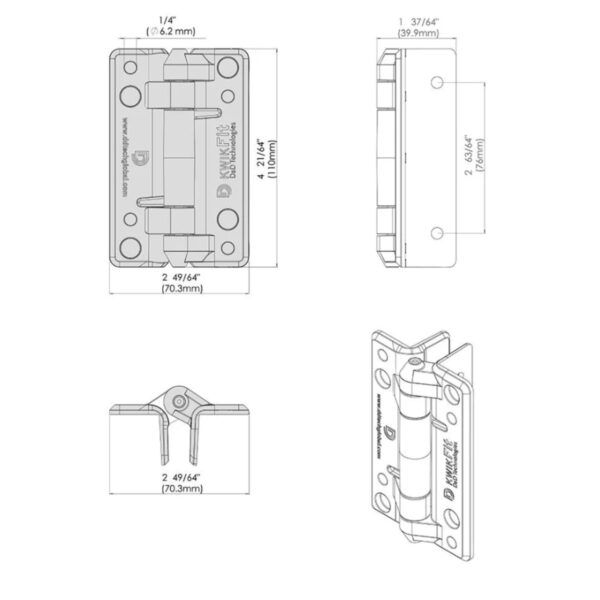 D&D Kwikfit Plain Hinge - Image 2