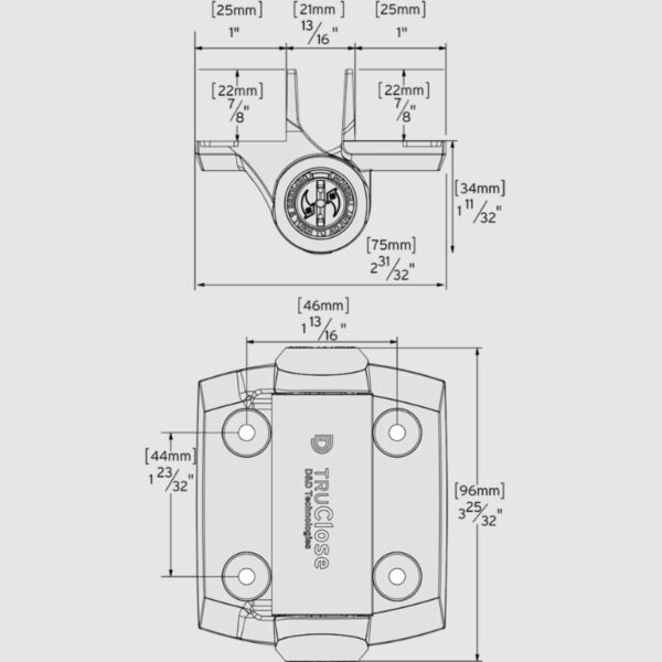 D&D Truclose Series 3 - Regular Self Closing Hinges (Pair) - Image 7