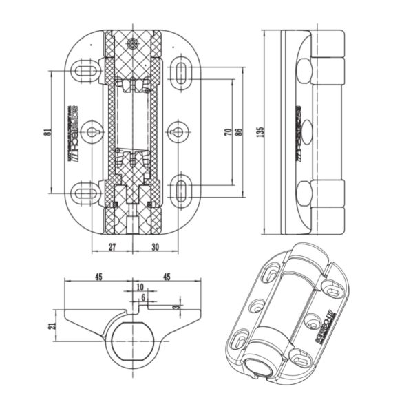Safetech Adjustable Heavy Duty Self Closing Hinges (Pair) - Image 4