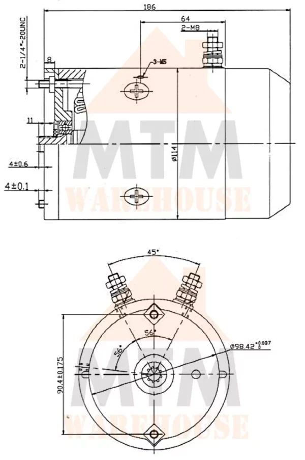 24V DC Motor for Hydraulic Power Pack Unit Fits Fenner / SPX Stone 1793 AC KMD5 - Image 4