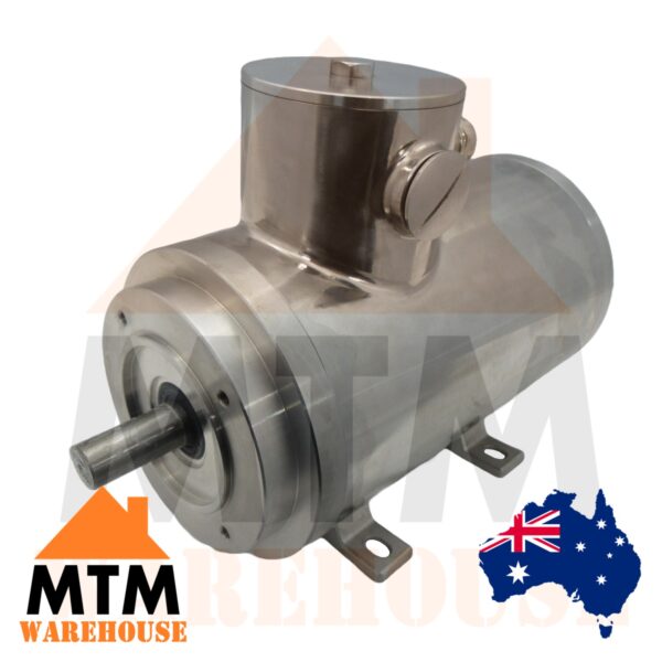 Stallion Stainless Steel SS Electric Motor 3Ph Washdown TENV IP69K 0.18kW 0.25HP 1400 RPM 4 Pole - Image 2