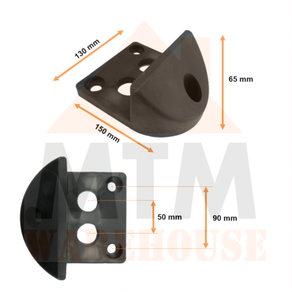 Gate Stop for Dual Swing Gates Rubber DIY - Image 2