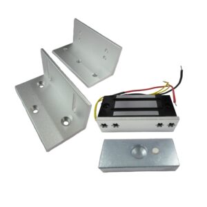 Electric Magnetic Lock For Gates Doors 60kg, Waterproof Suitable for Indoors and Outdoors, with Z Brackets