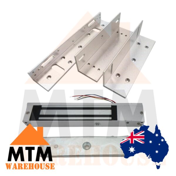 12VDC Electric Magnetic Lock for Swing Gates Doors 280kg, Waterproof suited for Outdoor and Indoor with ZL Mounting Brackets - Image 2